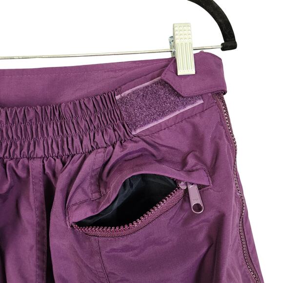 Lands End Womens Vintage Side Zip Snow Pants Size Large Purple Outerwear Nylon - Picture 6 of 14